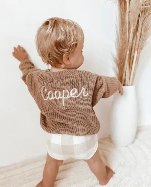 Little Zemi - Knit Jumper Caramel | Personalised (Pre-Order)
