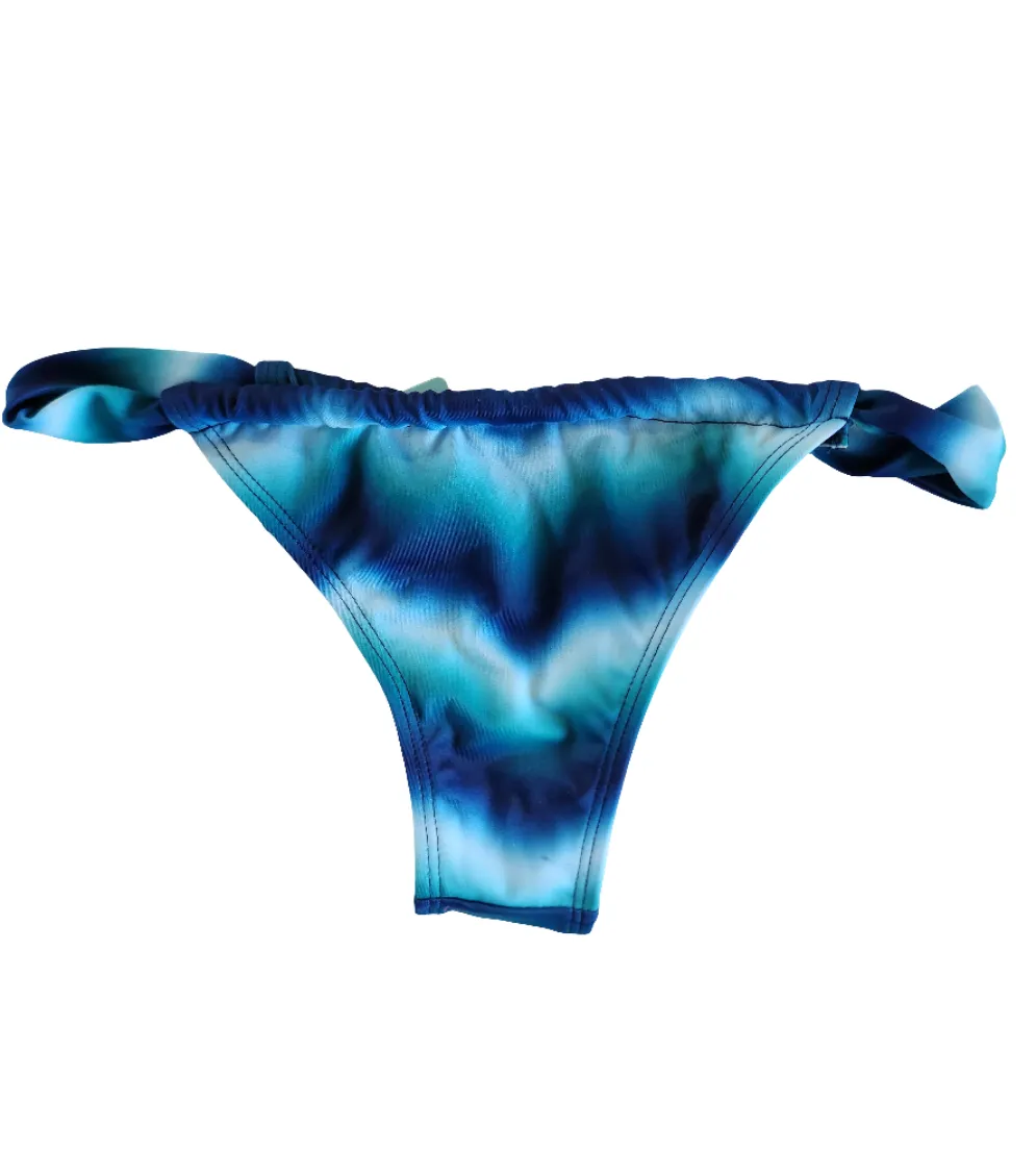 Loco Boutique Woman's Tie Die Bohemian Sliding Triangle Bikini