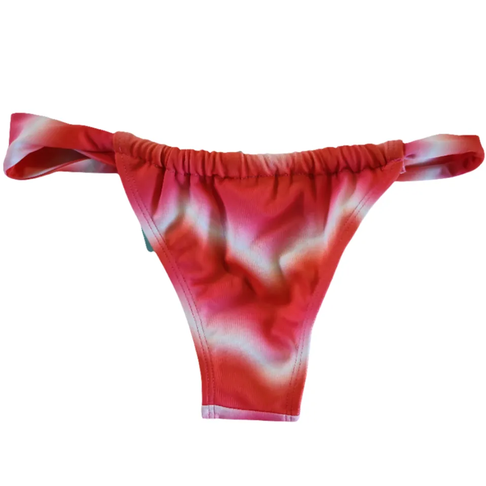 Loco Boutique Woman's Tie Die Bohemian Sliding Triangle Bikini