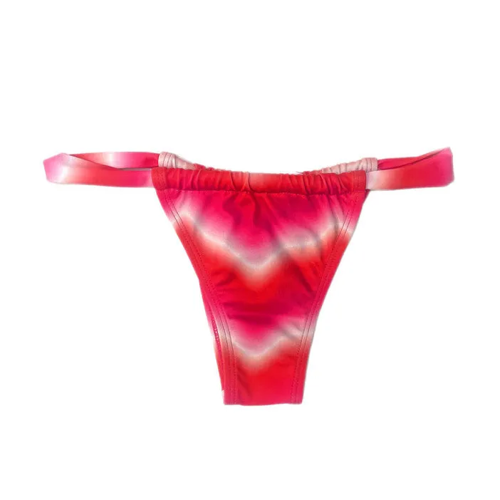 Loco Boutique Woman's Tie Die Bohemian Sliding Triangle Bikini