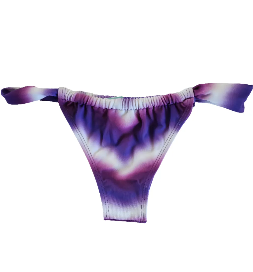 Loco Boutique Woman's Tie Die Bohemian Sliding Triangle Bikini