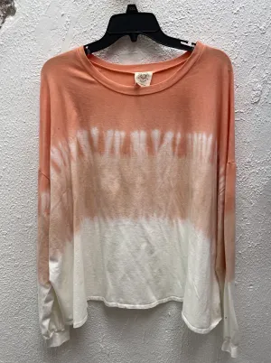 LONG SLEEVE MULTI OMBRE TIE DYE SWEATSHIRT