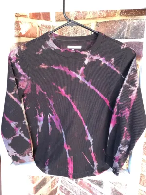 Long Sleeve Waffle Reverse Dye T