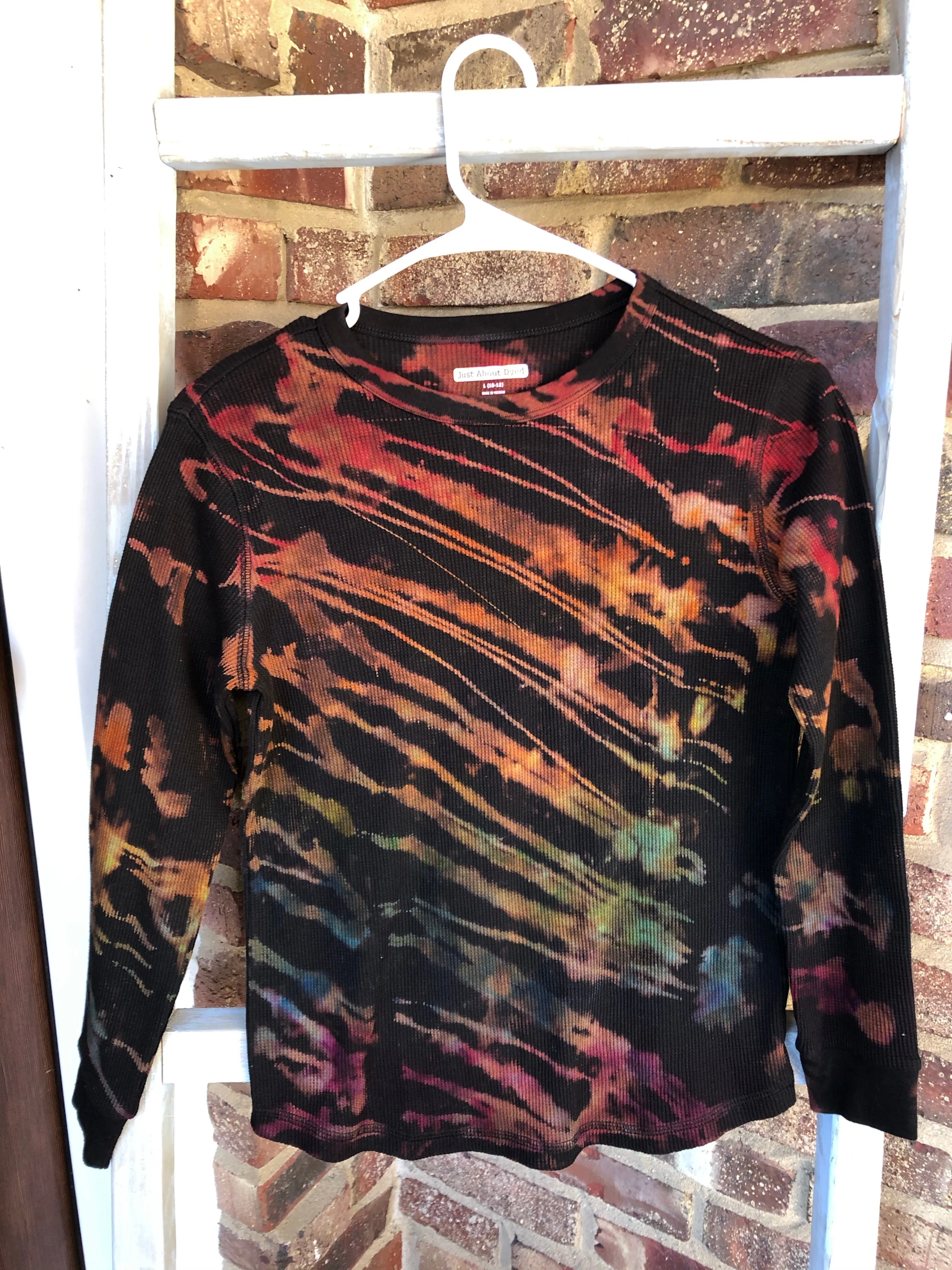 Long Sleeve Waffle Reverse Dye T
