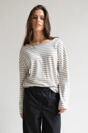 LONGSLEEVE STRIPE (S25F1648LTD) ECRU - COOL GREY