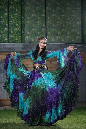 Lurex Marble Tie Dye Batik skirt #3