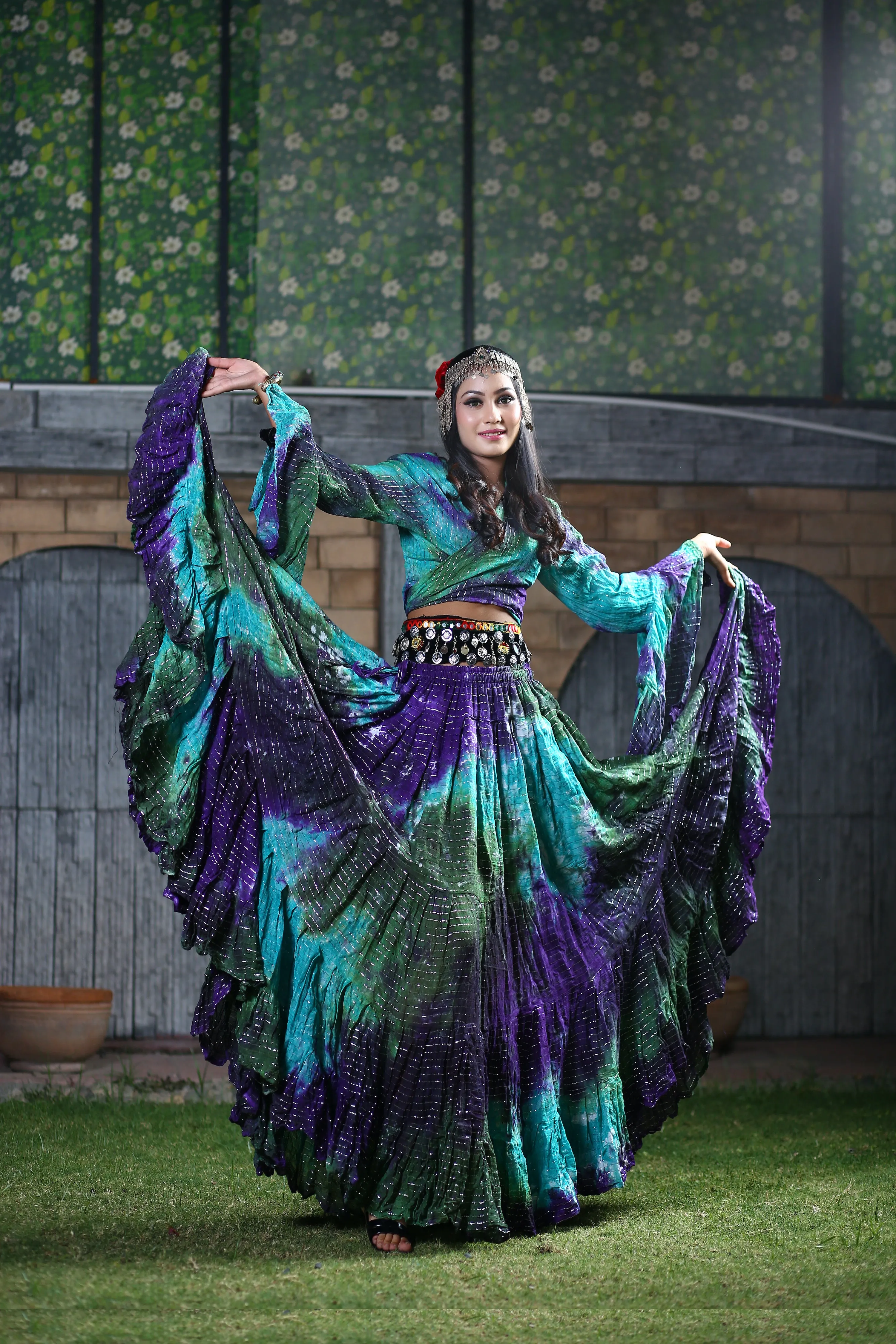 Lurex Marble Tie Dye Batik skirt #3