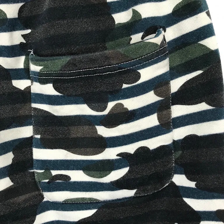 [M] A Bathing Ape Bape Stripe 1st Camo Sweat Shorts