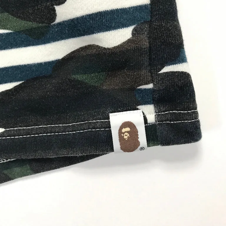 [M] A Bathing Ape Bape Stripe 1st Camo Sweat Shorts