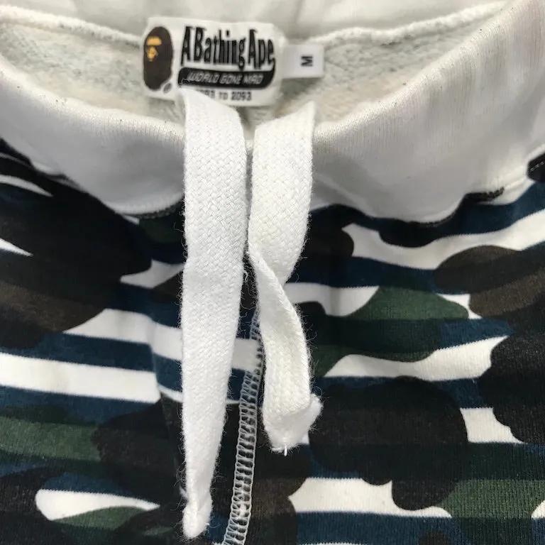 [M] A Bathing Ape Bape Stripe 1st Camo Sweat Shorts