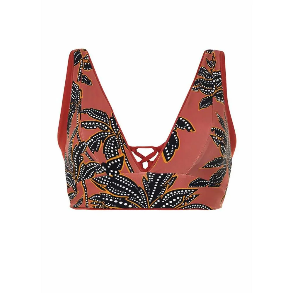 MAAJI BURGUNDY PARADISE LONG LINE TRIANGLE TOP