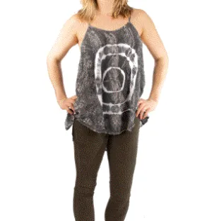 Magic Touch - Spiral Design Tie Dye Gray Top