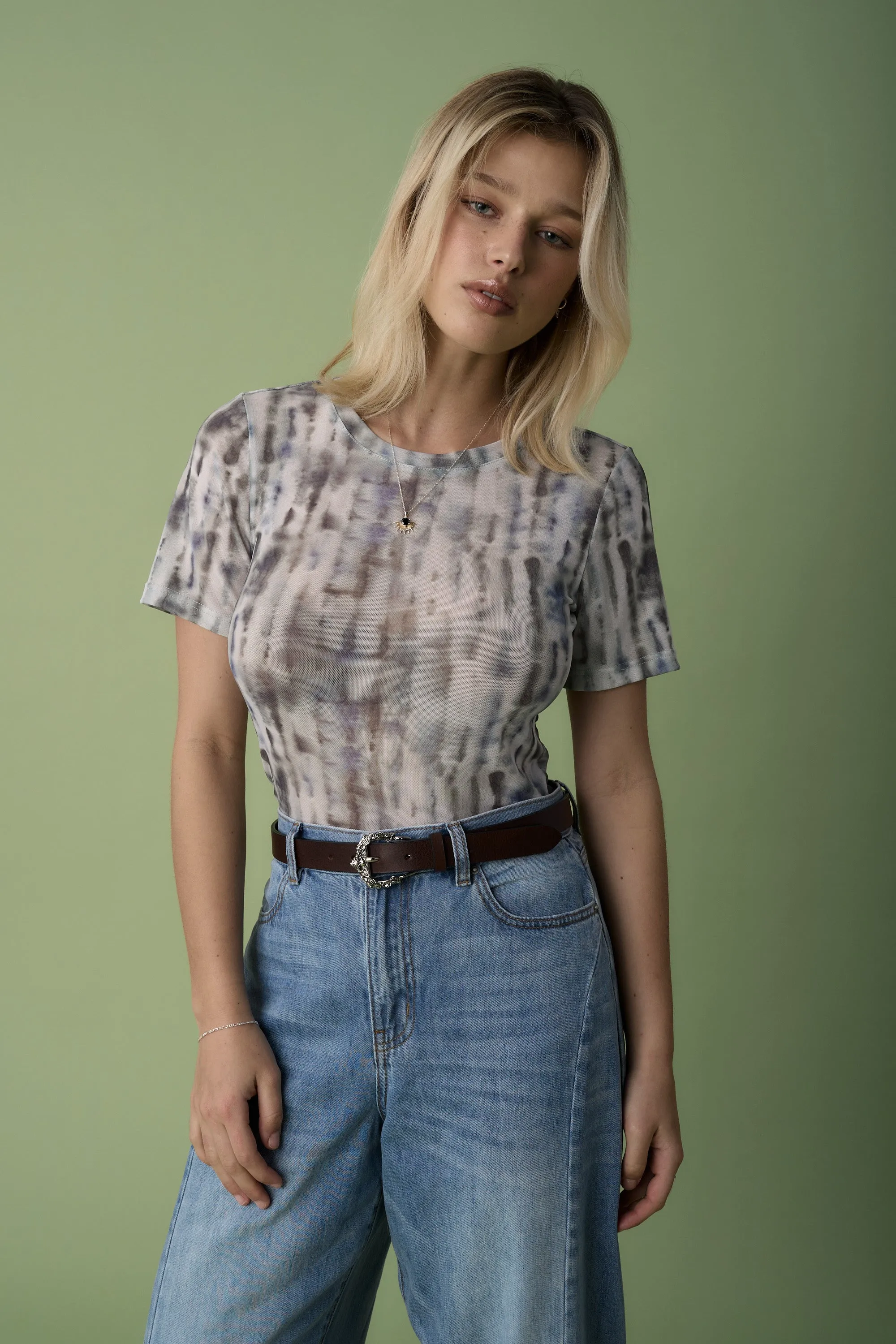 Mali Mesh Short Sleeve Top