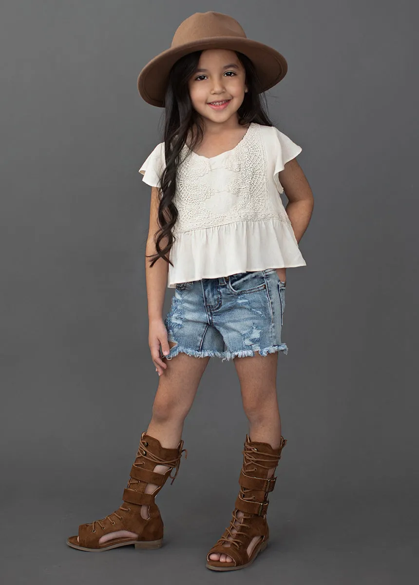 Marah Shorts in Light Indigo