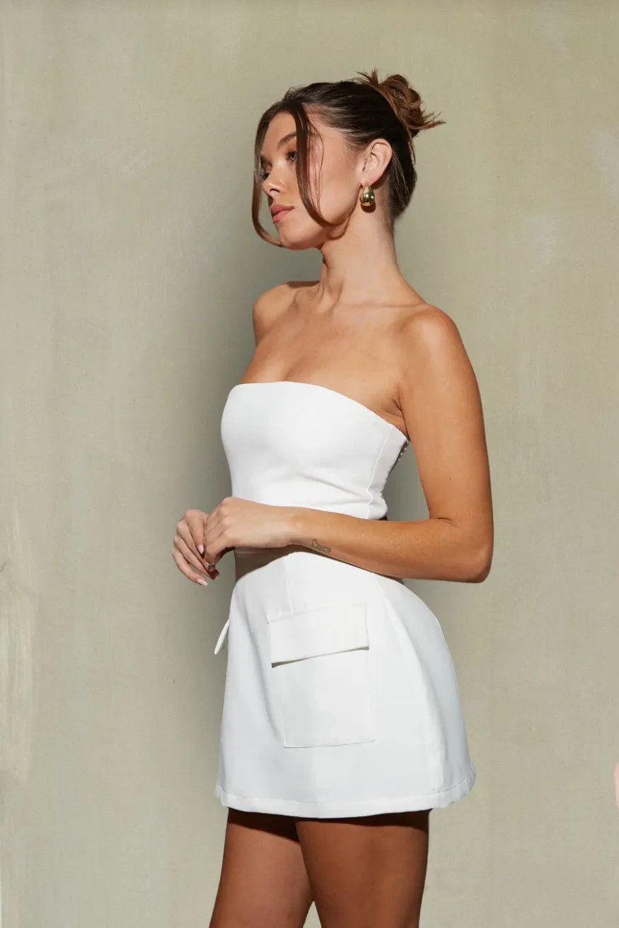 Margaret Strapless Romper Mini Dress