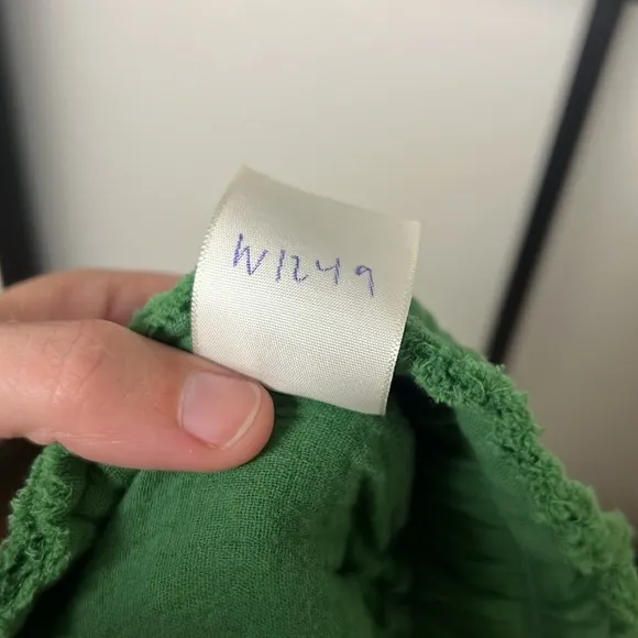 Melissa Nepton Suri Gauze Drawstring Shorts In Island Green Size Large