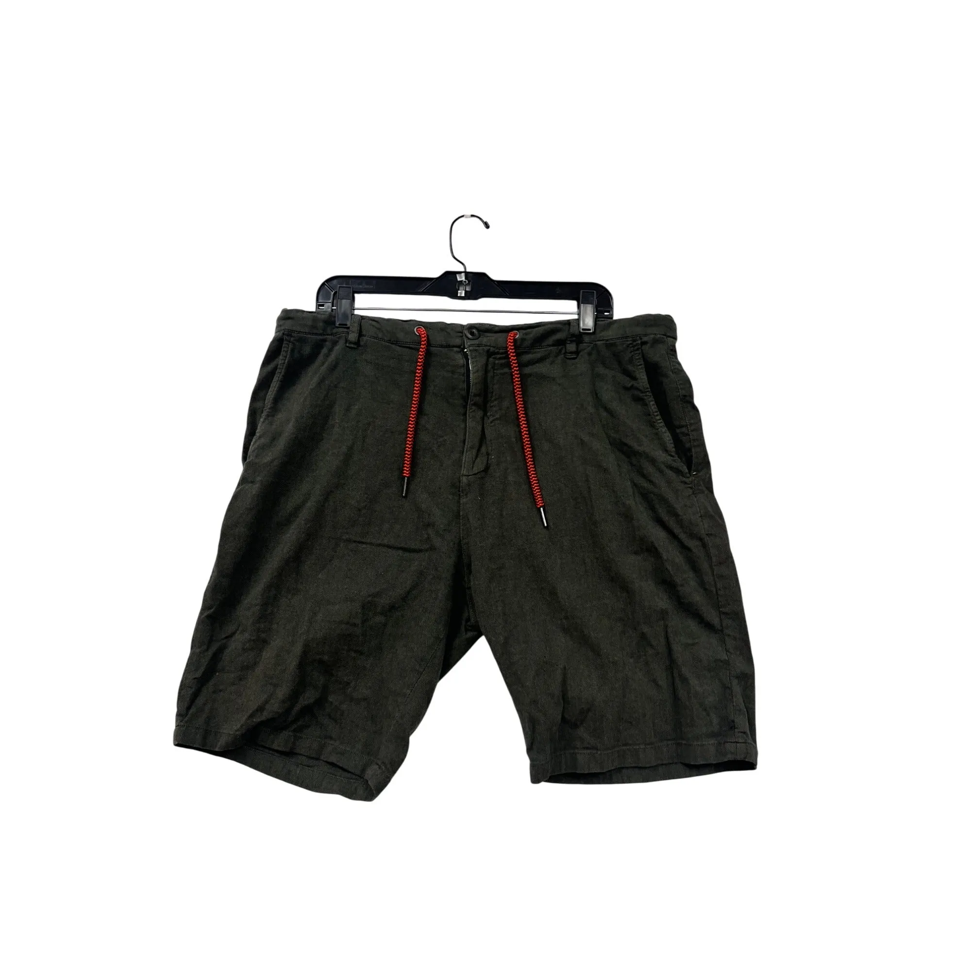 Mens Civil Society Olive Green Drawstring Shorts Size 36 #6769