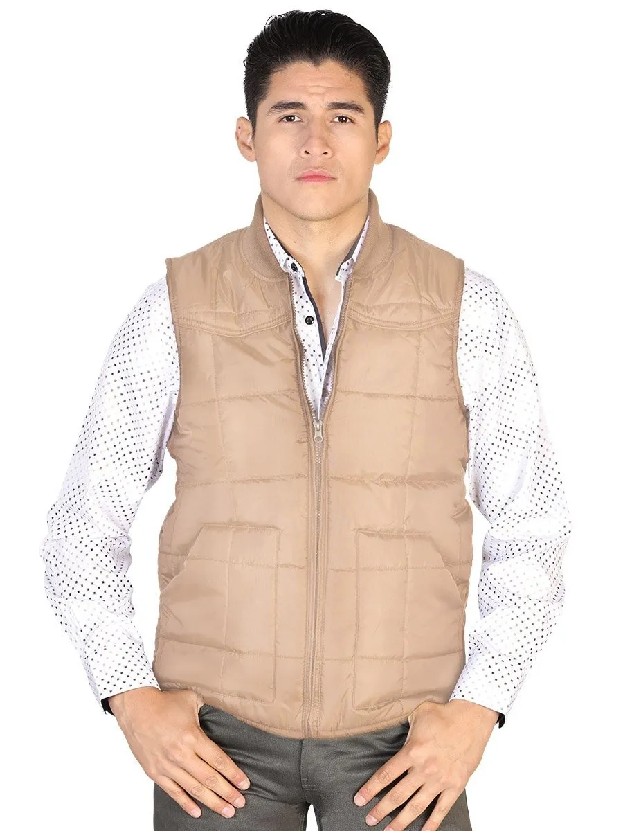 Men's Khaki Ultralight Quilted Casual Vest 'El General' 43915