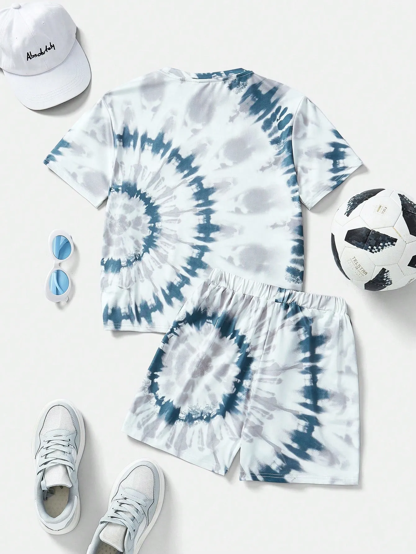 Mens tie dye t shirts|  Boy's Cool Grey Tie-Dye Cartoon T-Shirt