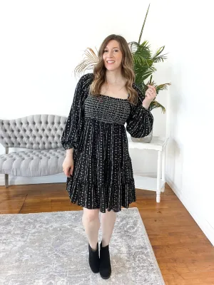 Merida Balloon-Sleeve Mini Dress