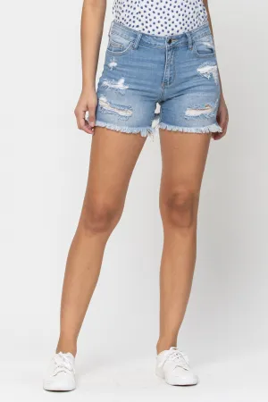 Mid Rise Cutoff with Fray Hem