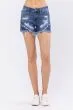 Mid-Rise Tulip Hem Shorts