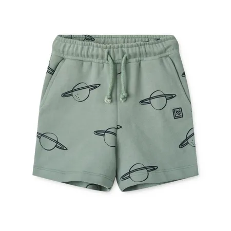 Mint Printed Planets Shorts