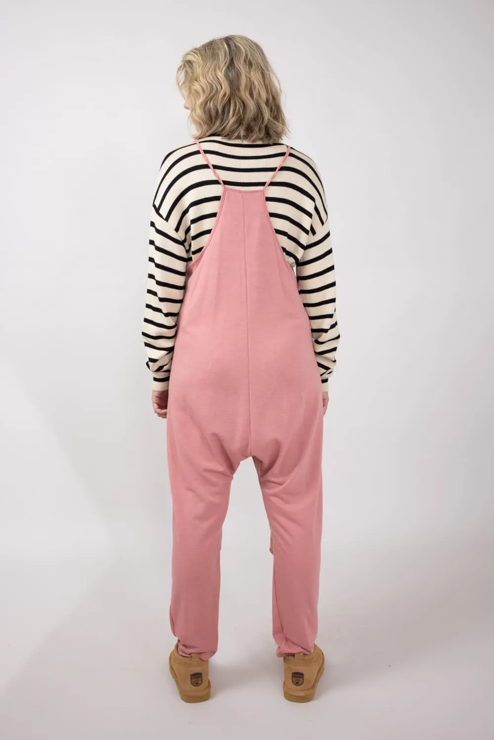 Moa Moa Outer Pocket Onesie for Women in Dark Blush | MDB952-FPI-DKBLUSH