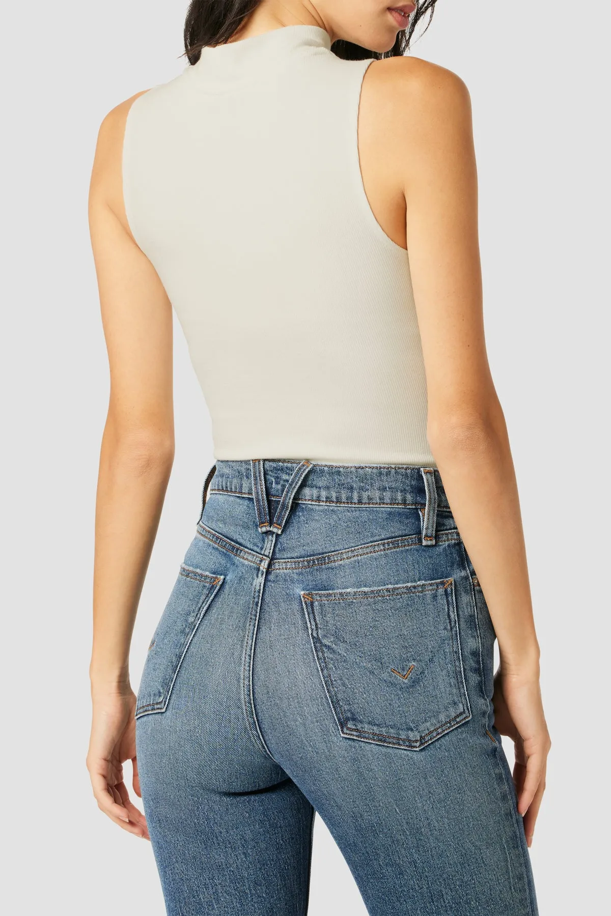 Mock Neck Cut Out Tank