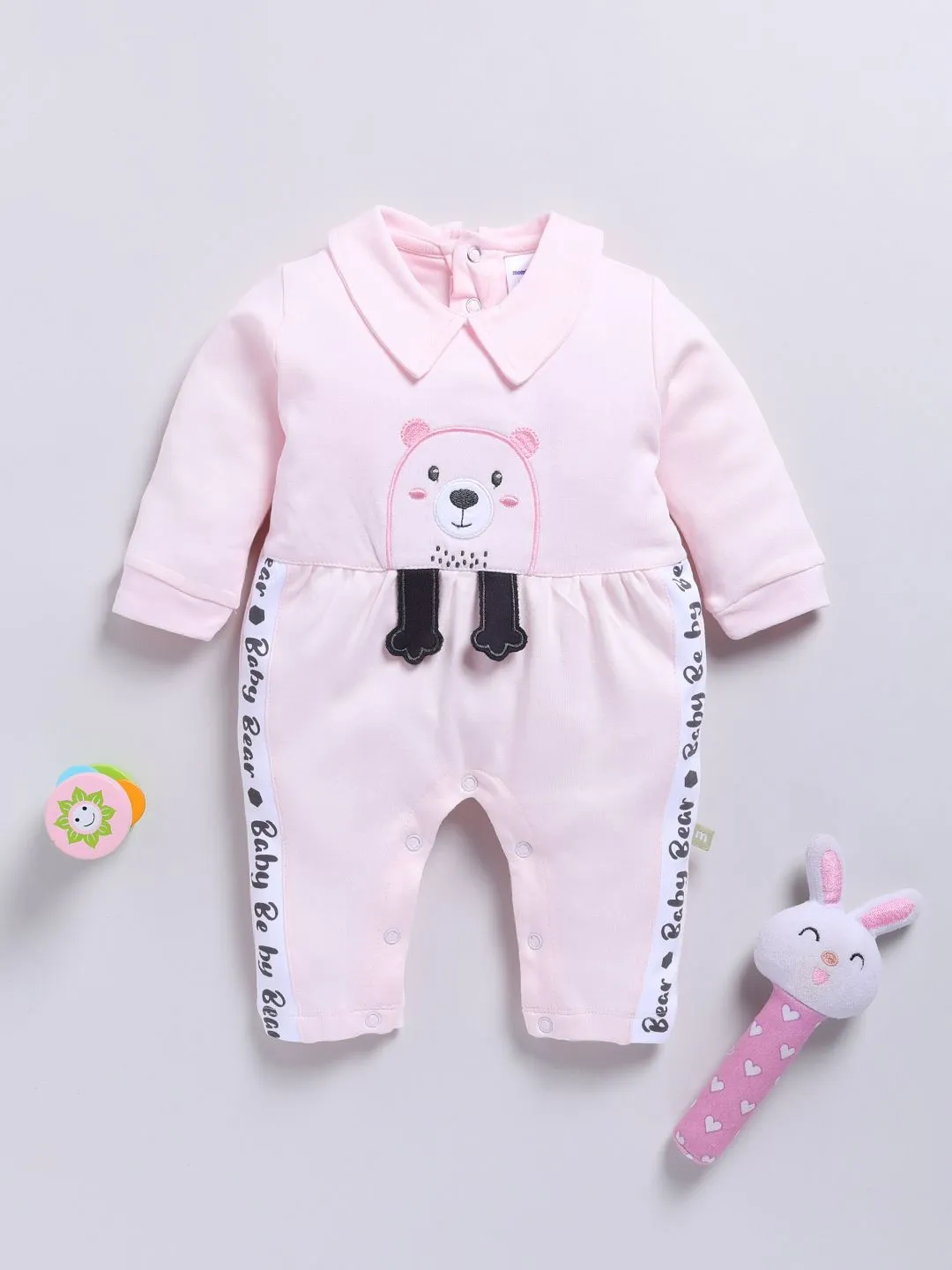 Moms Love Infant Boys Printed Pure Cotton Party Romper