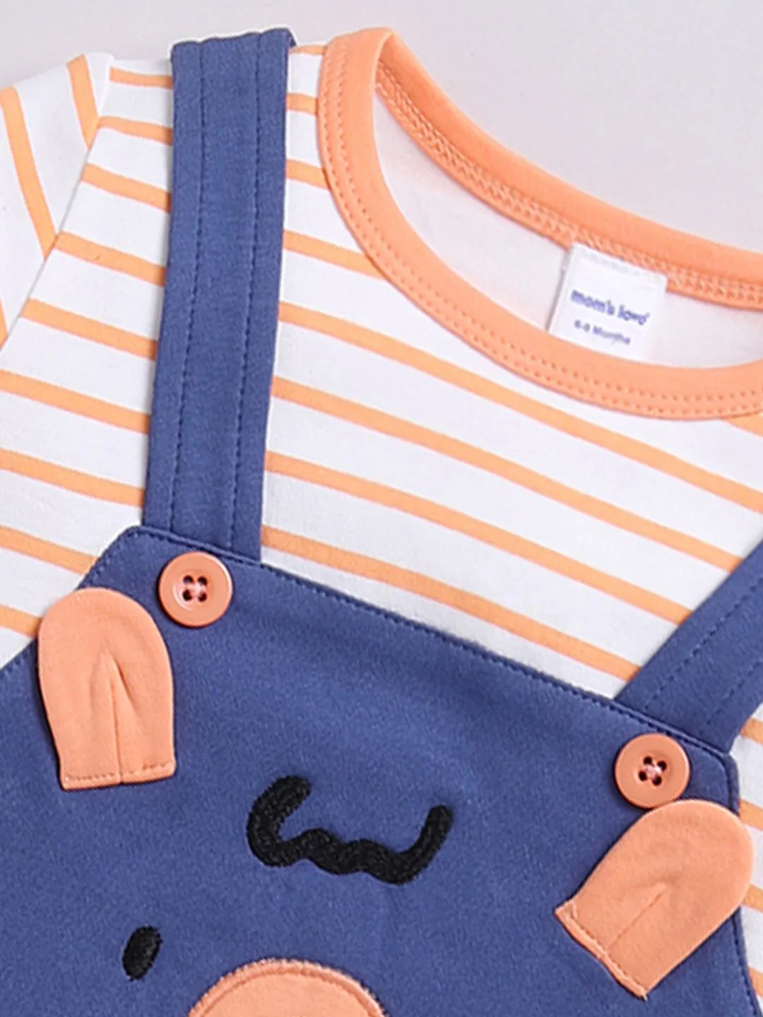 Moms Love Infant Boys Striped Pure Cotton Party Romper