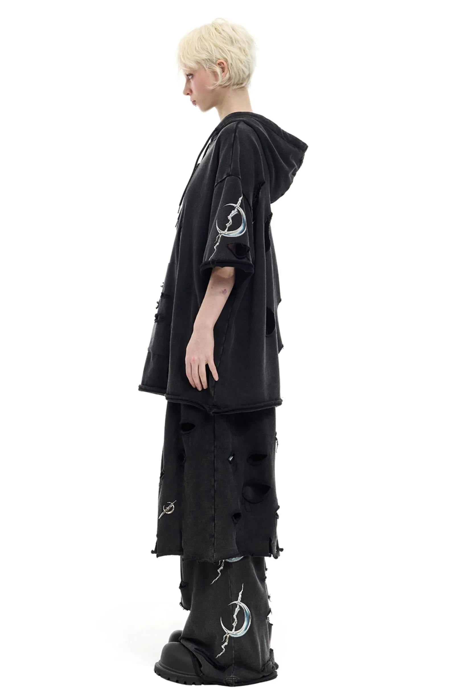 Moon Cut-Out Sweatshirt