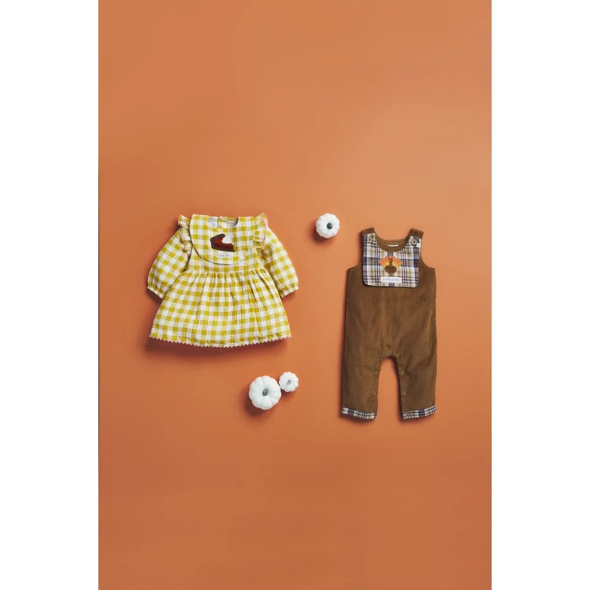 Mud Pie Corduroy Longall & Turkey Bib Set