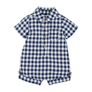Mud Pie Navy Gingham Shortall
