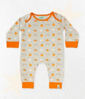 Multicoloured Pumpkin Print Romper