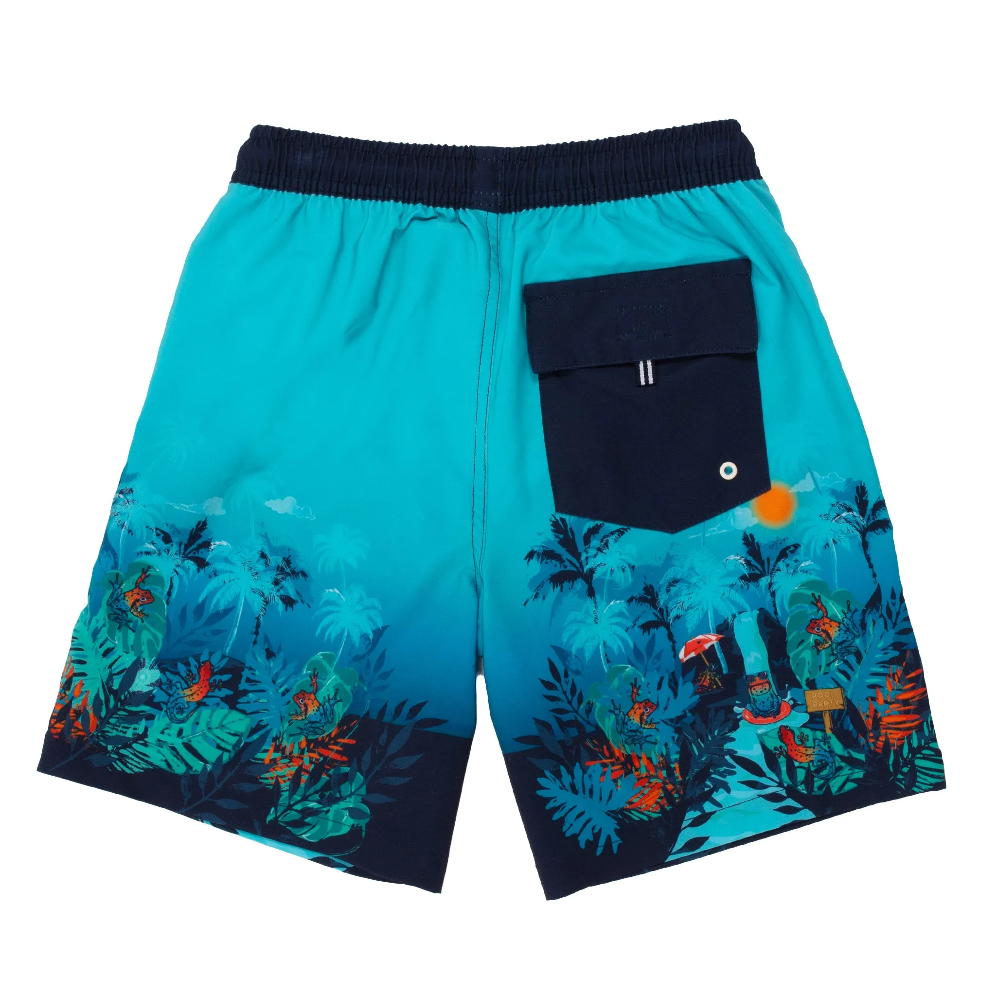 Nano Tropical Frog Print Boardshorts