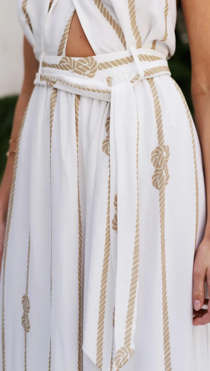 Nautical Rope Halter Jumpsuit