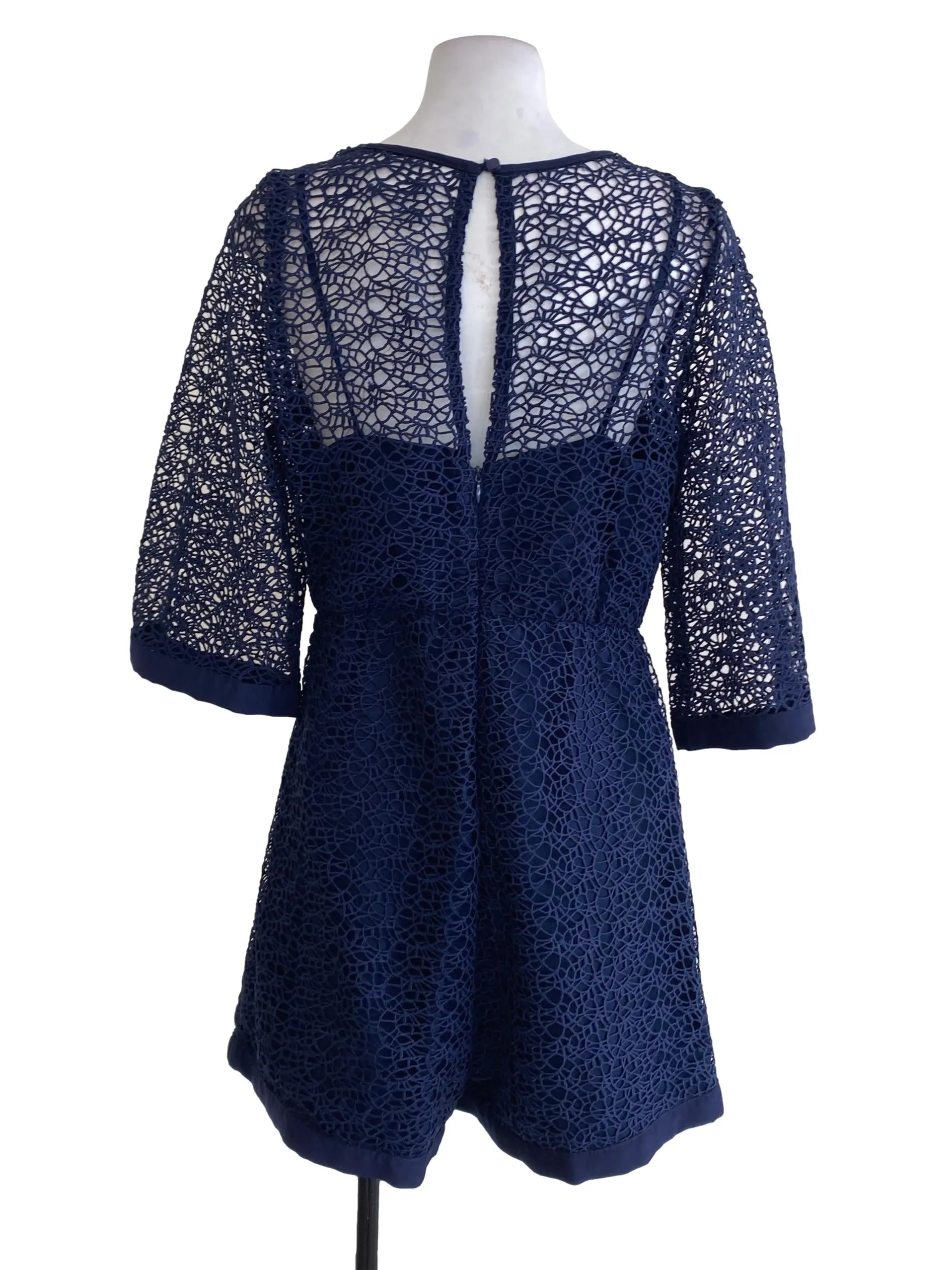 Navy Blue Laced Rompers