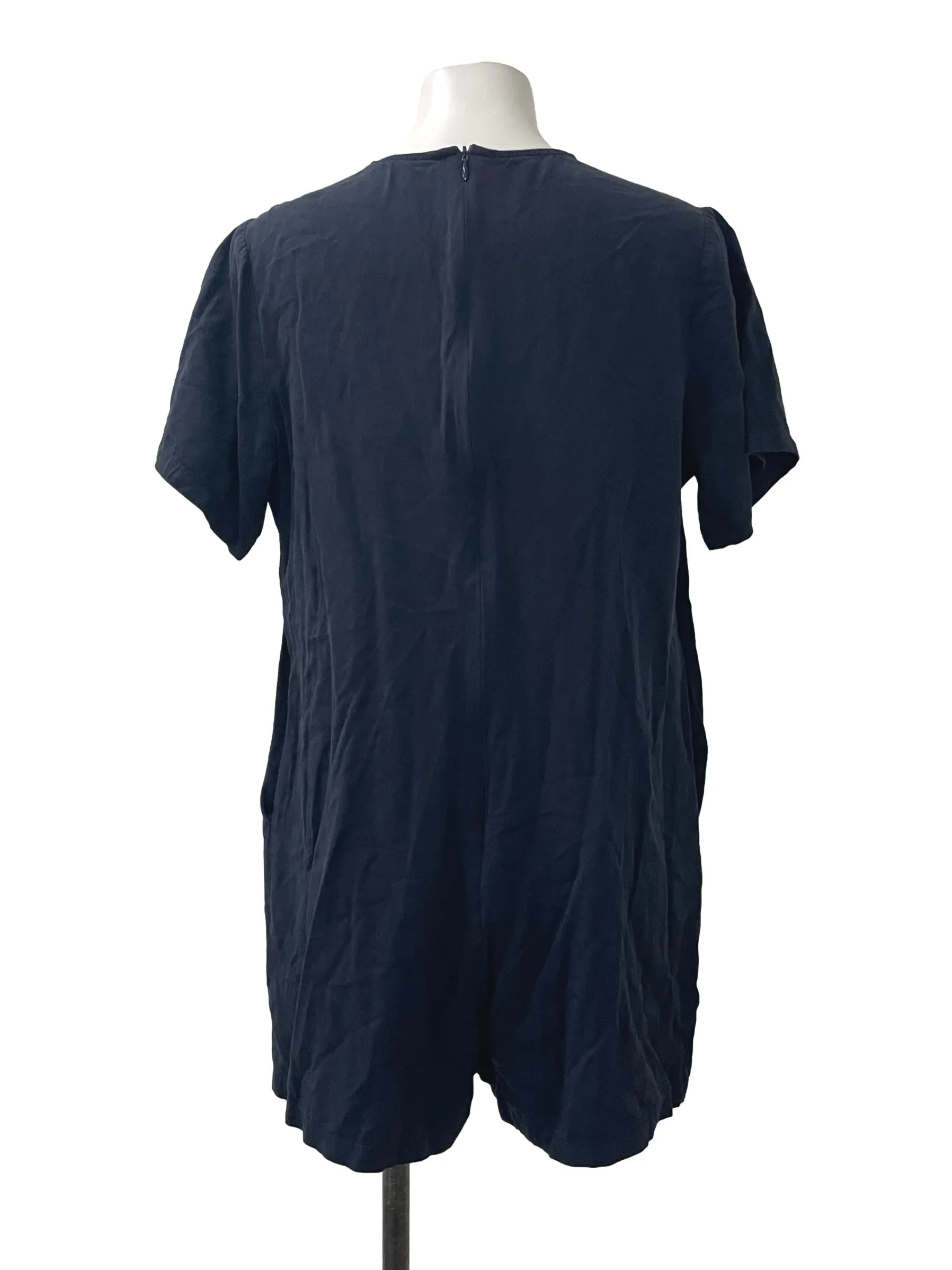 Navy Round Neck Romper