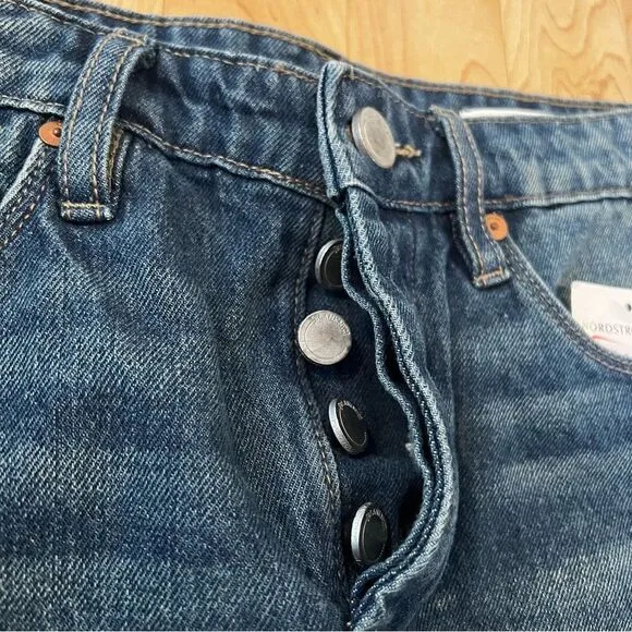 NEW Blank NYC The Barrow Vintage High Rise Distressed Jean Shorts Women’s 25