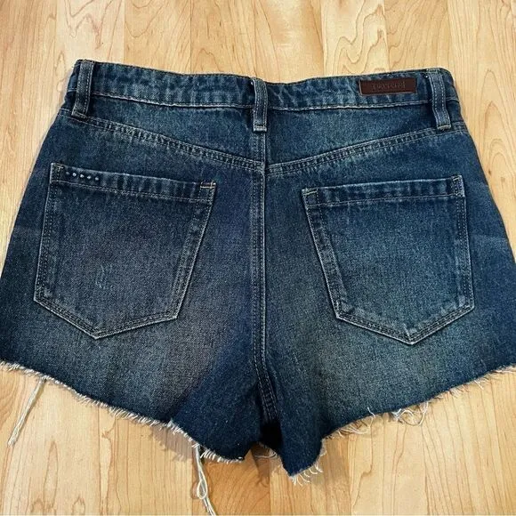 NEW Blank NYC The Barrow Vintage High Rise Distressed Jean Shorts Women’s 25