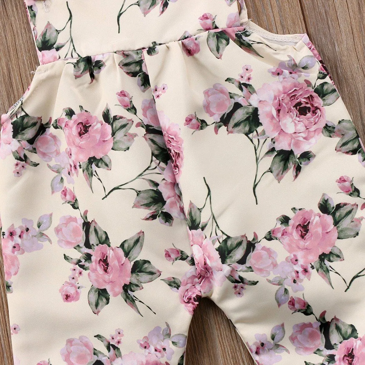 Newborn Toddler Baby Girls Flower Strap Ruffles Romper Jumpsuit Outfit For Girls In Modern New Design