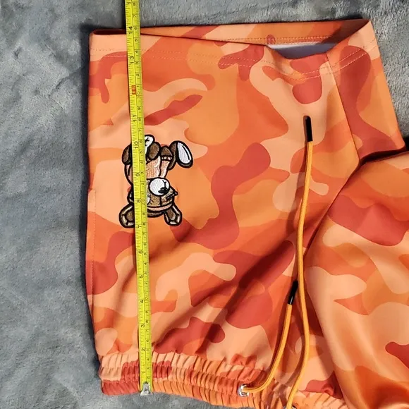Niamer Orange Camo Drawstring Shorts Size L