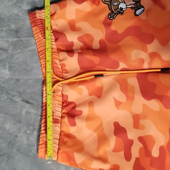 Niamer Orange Camo Drawstring Shorts Size L