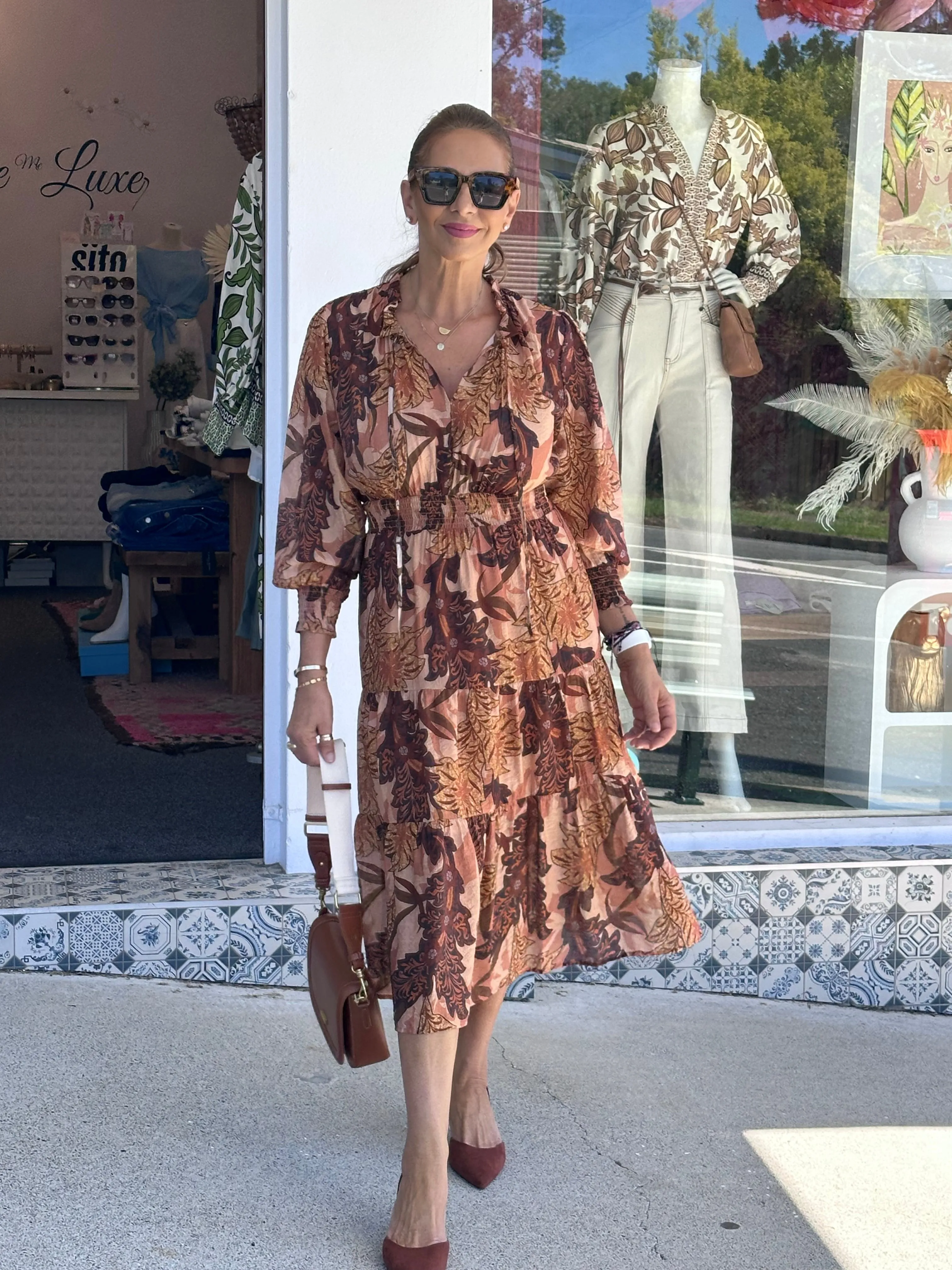 Nicola Brown Flora Dress