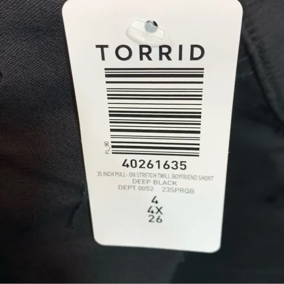 NWT Black Torrid rolled Shorts drawstring