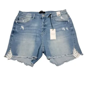 Nwt Judy Blue Shorts mid-rise Distressed light Blue style jb1553