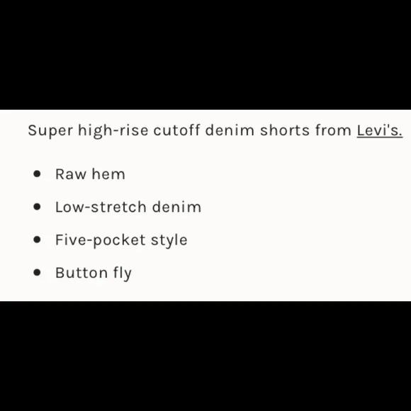 NWT Levi’s Ribcage Denim Jean Shorts