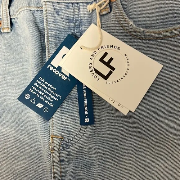 NWT Lovers   Friends Austin Super High Rise  Distressed Cut Off Denim Shorts