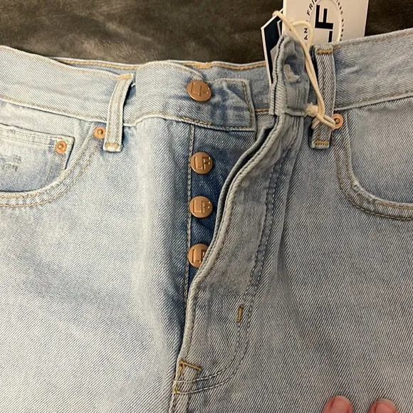 NWT Lovers   Friends Austin Super High Rise  Distressed Cut Off Denim Shorts